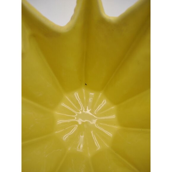 Vintage MCM Shawnee Sunny Yellow Fern Design Ceramic Planter, No Hole, READ - Picture 5 of 17